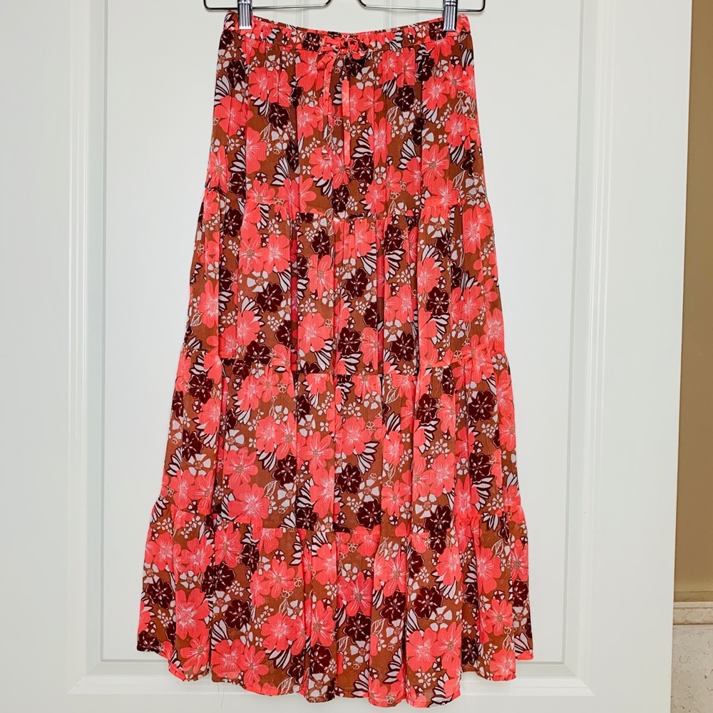 Aerie Floral Maxi Skirt